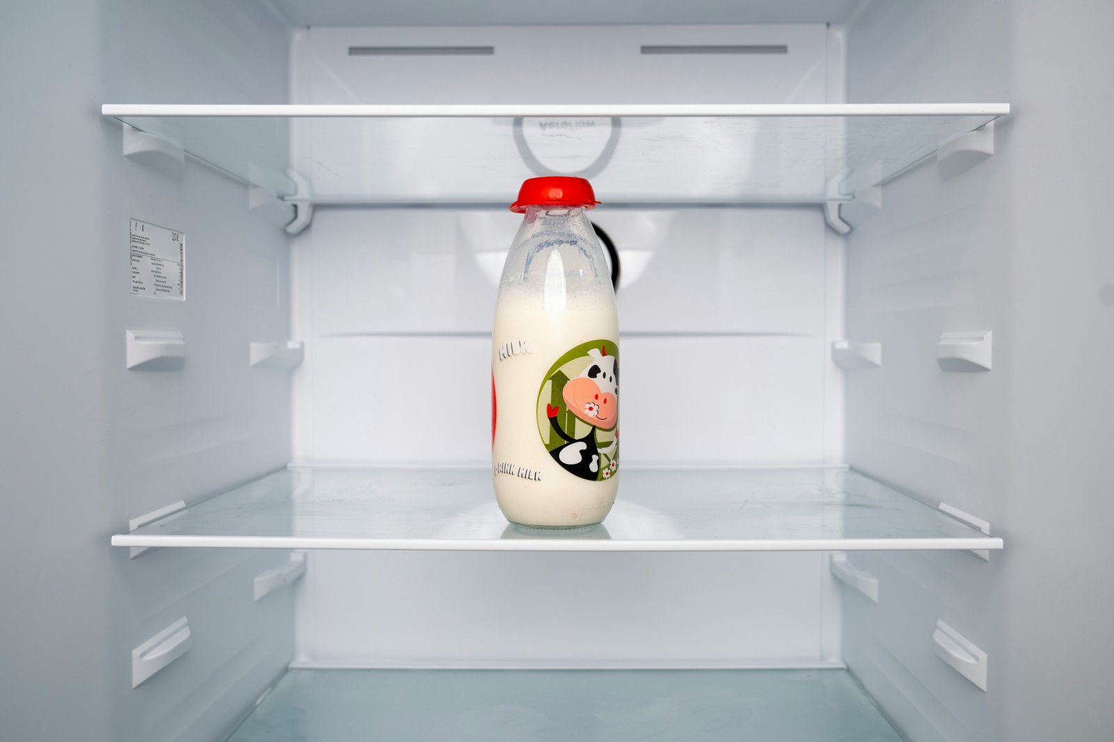 Ausgeräumter Kühlschrank vor der Reinigung